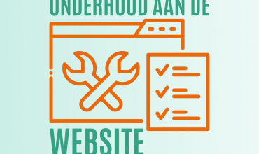 Een scherm met een pictogram en de tekst onderhoud aan de website